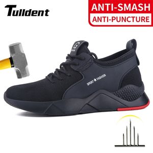 Zapatos de seguridad Hombres Trabajos de trabajo Bota Toe Toe Cap Deporte Sneakers Punchure Proof Choque Luz resistente a la calidad industrial 220115