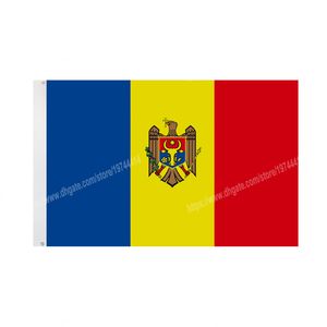 Moldova Flags National Polyester Banner Flying 90*150cm 3*5ft Flag All Over The World Worldwide Outdoor can be Customized