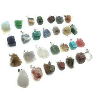 2022 new Irregular Chakra stone Charms Pendant Reiki Healing Crystal Charm Hangings Fashion Necklace Jewelry Making Wholesale