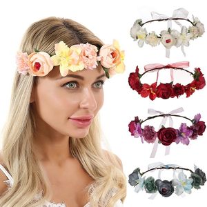 Multi Modele Rose Flower Pałąk Druhna Photo Garland Roses Bride Seaside Holiday Wean Wean