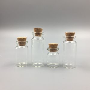 2021 15ML 22X65X12.5MM Small Mini Clear Glass bottles Jars with Cork Stoppers/ Message Weddings Wish Jewelry Party Favors
