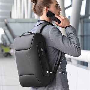 Bange anti thief ryggsäck passar för 15,6 tums bärbar dator ryggsäck multifunktionell ryggsäck Vattentät för företag axelväskor 211026