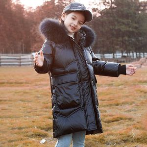 Russische Winter-Daunenjacke für Mädchen, wasserdicht, glänzend, warm, Kinder-Wintermantel, 5–12 Jahre, Teenager-Mädchen, Parka, Schneeanzug, TZ674 H0910