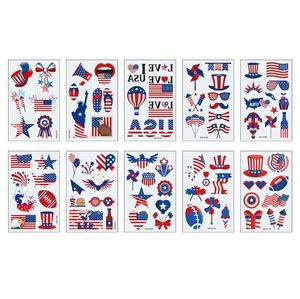 Party Supplies American Flag Tattoos Independence Day Face Arm Makeup Stickers Body Art United States Convient