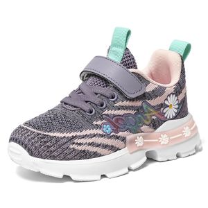 Kızlar Sneakers Çocuk Rahat Ayakkabılar Kızlar Için Ayakkabı Çocuklar Sneakers Nefes Örgü Hookloop Moda Tenis Infantil Menina 210329