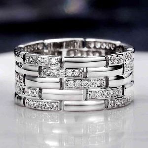 Vagzeb Moda 925 Sterling Silver Casal Rings Incluste Shiny CZ Stones Anel de casamento High Quality Male Jewelry Drop Ship