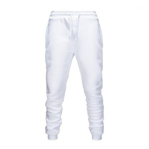 Pantaloni da uomo Pantaloni bianchi da uomo alla moda Pantaloni da jogging casual da uomo Bodybuilding Fitness Track Pantaloni da tuta