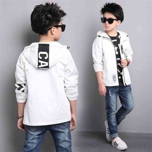 Мальчики куртка осень детская детская одежда стиль одежды большой корейский стиль траншея пластовые пальто весна подростковая спортивная одежда 15YRS 210622