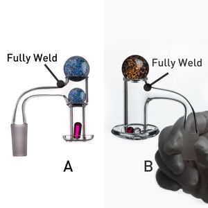 Neuer Quarz -Banger -Nagel -Kohlenhydrat -Kappen Set 25mm Quarznagel 14mm 18mm männliche weibliche Terp -Perlen für Dab Rigs Glas Bongs