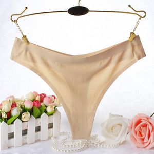 Wholesale women g strings panty for sale - Group buy Women s Panties Women Ice Silk Sexy Thongs G String Seamless Female Underwear Tanga Low Rise Lingerie Panty Intimates