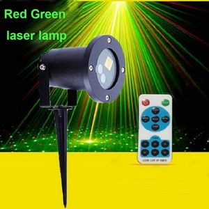 Lampade da giardino per esterni impermeabili IP44 Laser Proiettore Luci natalizie Luce da palco Rosso + Verde Spettacolo multi-modello con telecomando 100-240 V
