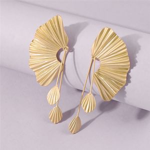 Oversized Fan Shape Dangle & Chandelier Zinc Alloy Earrings Women's Earring Jewelry Spring and Summer Style E8483