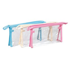 Transparent PVC Makeup Bag Fashion Waterproof Travel Organizer Toiletry Wash Bags Pouch Case Storage Zipper For Women And Men WLL553