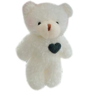 Cute Cartoon 11 CM Teddy Bear Dog Plush Stuffed Doll KeyChain Car Key Holder Bag Pendant Toys for Kids Xmas Gift