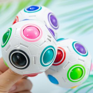 Kreativ magisk regnbåge boll kub hastighet pussel boll barn pedagogiskt lärande roliga gåvor leksaker för barn vuxen stress reliever