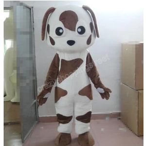 Halloween marrom dot cão mascote traje de alta qualidade cartoon anime tema caráter adultos tamanho Natal carnaval festa de aniversário outfit