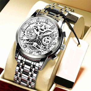 Voltar Flywheel Rotating Janela Mens Relógios de Luxo Moda Luminosa Automática Data Masculina Quartz relógio impermeável Relógio masculino Relogio