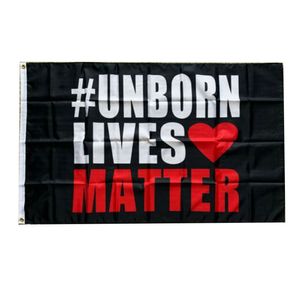 Unborn Lives Matter Flag For Decoration 3x5 FT Promozionale Festival Party Gift Poliestere 100D Stampa digitale Indoor Outdoor Stampato