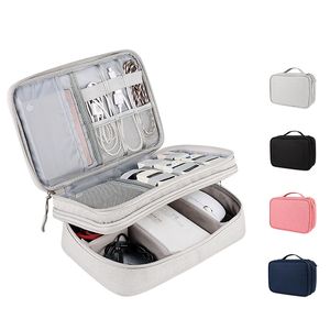 Electronics Organizer Bag Travel Electronic Accessories Storage Case for Power Bank Charger Earphone SD Card 1XBJK2107