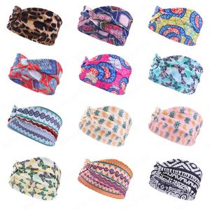 Bohemian Sytle Print Elastic Stirnband Twist Hair Band Make -up Headwear Lady Head Accessoires