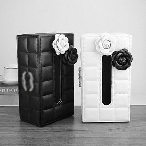 Luxury Facial Tissue Box Cover PU Leather Home Office Car Rectangle Container Towel Napkin serviette en papier Case Holder saj