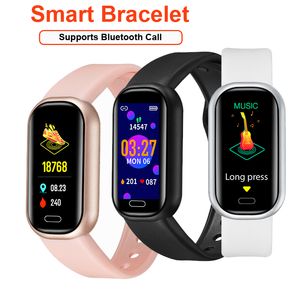 Y16 Smart Armband Stöder Bluetooth Svarssamtal Pulsmätare Blodtrycksmätning Smartband Sportband Armband Fitness Tracker