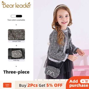 Bear líder meninas princesa vestido moda festa fantasias crianças meninas elegante roupa menina bonito menina roupa vestidos 3 7y 210708