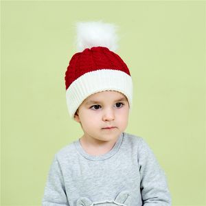 Dziecięce rzeczy pompom kapelusz świąteczny zima dzianina Dziewczyno Dziewczyna chłopiec czapki ciepłe grubsze dzieci niemowlę czapkę czapkę maski maski casquette enfant prezenty świąteczne