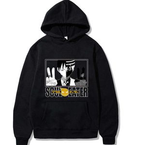 Alma eater anime hoodie moda manga longa casual homem solto y0804