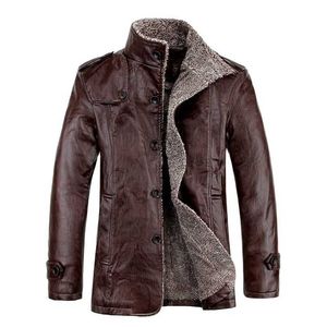 Mens Leather Jackets Classic Motorcycle Bike Cowboy PU Jacket Male Velvet Casual Coat Warm Brand Clothing Plus Size 8XL 211111