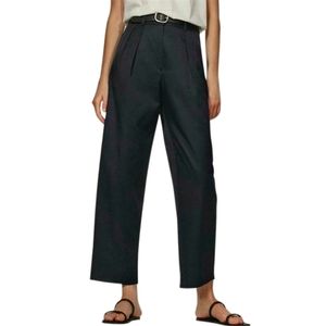 Tangada fashion women navy high quality suit pants trousers pockets office lady business pantalon 4C33 211115
