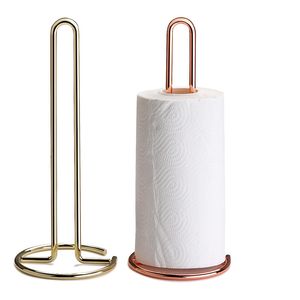 Metal Steady Countertop Standing Roll Paper Towel Holder Dispenser Bathroom Tissue Stand Dining Table Vertical Napkins Rack Kitchen Storage Shelf JY1058