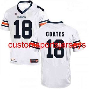 Mulheres de homens costuradas Juventude # 18 Sammie Coates Branco 2020 NCAA Jersey Football Personalizado Qualquer nome Número XS-5XL 6XL