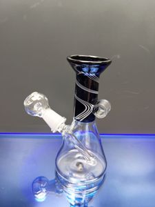 Mini glas bägare bong dab rig vatten rör bongs hårda rör vaxolje riggar liten bubblare dhping