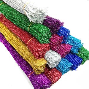 Party Decoration Kindergarten Children's Educational Toys Glitter Top Hair Roots DIY Production Materials Flashing Twisting Stick