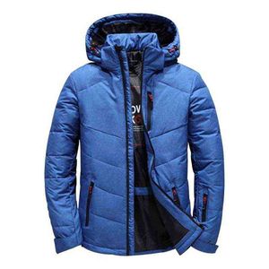 Giacca a vento Piumini caldi Uomo Inverno 90% Anatra bianca Piumini spessi Piumino multitasche maschile Piumino con cappuccio Taglia M-3XL G1115