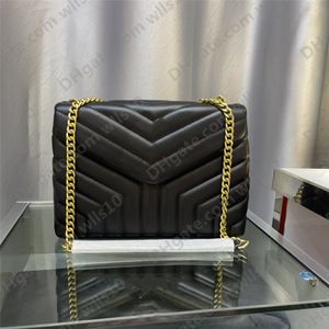 Mode Loulou Luxurys Designer Handväskor Crossbody Kvinnor Väska Purses Messenger Cowhide Läder Koppling Axel Väskor Korskropp Tote Kvinna Handväska Purve YB43