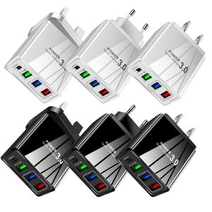 Universal 3.1A Type c PD USB C Wall Charger 4 Usb Ports EU US AC plug For IPhone 11 12 13 14 15 Samsung Lg Android phone pc