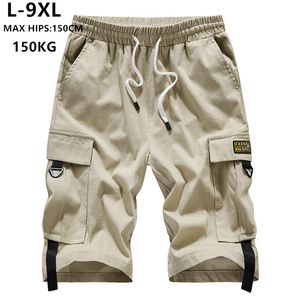 Szorty letnie Mężczyźni Cargo Brand Krótki Bermuda Hombre 6XL 7XL 8XL 9XL Mens Corto Hip Hop Hiphop Boys Casual Teenagers Ropa