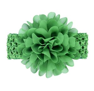 Haarschmuck Kopfwickel für Mädchen und Kinder, 10,9 cm, Chiffon-Blume mit weichem, elastischem Häkel-Stirnband, dehnbares Haarband