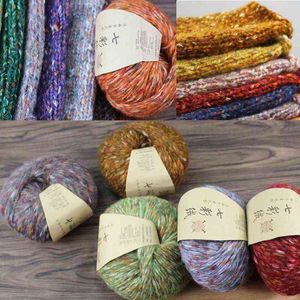 1 STÜCK 3 STÜCK 14 Farben 50g Handgewebte Alpaka Bunte weiche Häkelarbeit Baby Warm DIY Stricken zum Weben Hut Schal Anti-Pilling Wollgarn Y211129