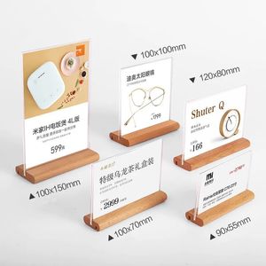 A6 T / L Display Dwustronna tabela Desktop Sign Sign Holder Stand Menu Papier Papier Frame Frame for Restaurant Hotel