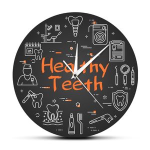 Denti sani Attrezzatura per cure dentali orologi da parete spazzolatura sanitaria e decorazioni cliniche orologi per clock a sospensione