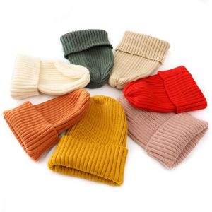 Beanie/Totenkopfkappen Winter Damen Skullies Mützen für Mädchen Großhandel Hut weiblich Unisex Baumwollmischungen solide warme weiche HIP HOP Strickmützen Me