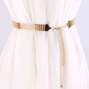 Gold chain belt women waist dress belts for women plus size cinturon mujer sexy ketting riem accessory wave luxury cintos G220301