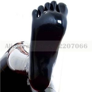 Партия маски черный сексуальный мужчина женский натуральный латекс короткие носки d плесень из резины пять пальцев носок RLA04801
