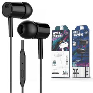 Cuffie per gli auricolari sportivi bassi stereo da 3,5 mm in testa a orecchio con microfono per iPhone smartphone Android