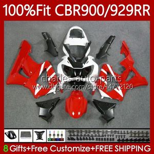 Spritzgusskörper für HONDA 900CC 929CC CBR900 CBR929 RR 00-01 Karosserie 68No.73 CBR929RR Weiß rot schwarz CBR 929RR 900RR 900 929 RR CC 00 01 CBR900RR 2000 2001 Verkleidungen