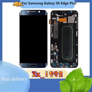 Samsung S6 Kenar Artı Lcd toptan satış-Cep Telefonu Dokunmatik Paneller Orijinal Samsung Galaxy S6 Kenar Artı G928 LCD Ekran Değiştirme Sayısallaştırıcı Ekran Mavi Beyaz Altın Çerçeve