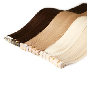 Seamless Injection Tape In Hair Extensions Real Human Hair Brazilian Balayage Blondin